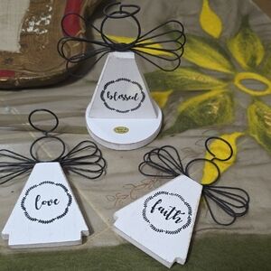 Interchangable Inspirational Wooden Angel Figurines